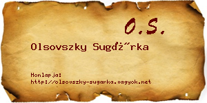Olsovszky Sugárka névjegykártya
